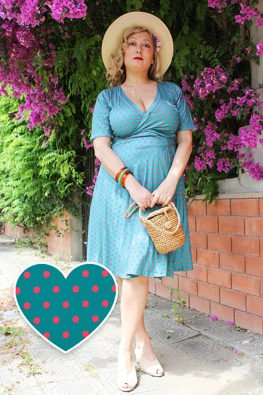 blue floral dressing gown Dotty & Me Navy Blue and White Polka Dot Maxi Dress - Size S