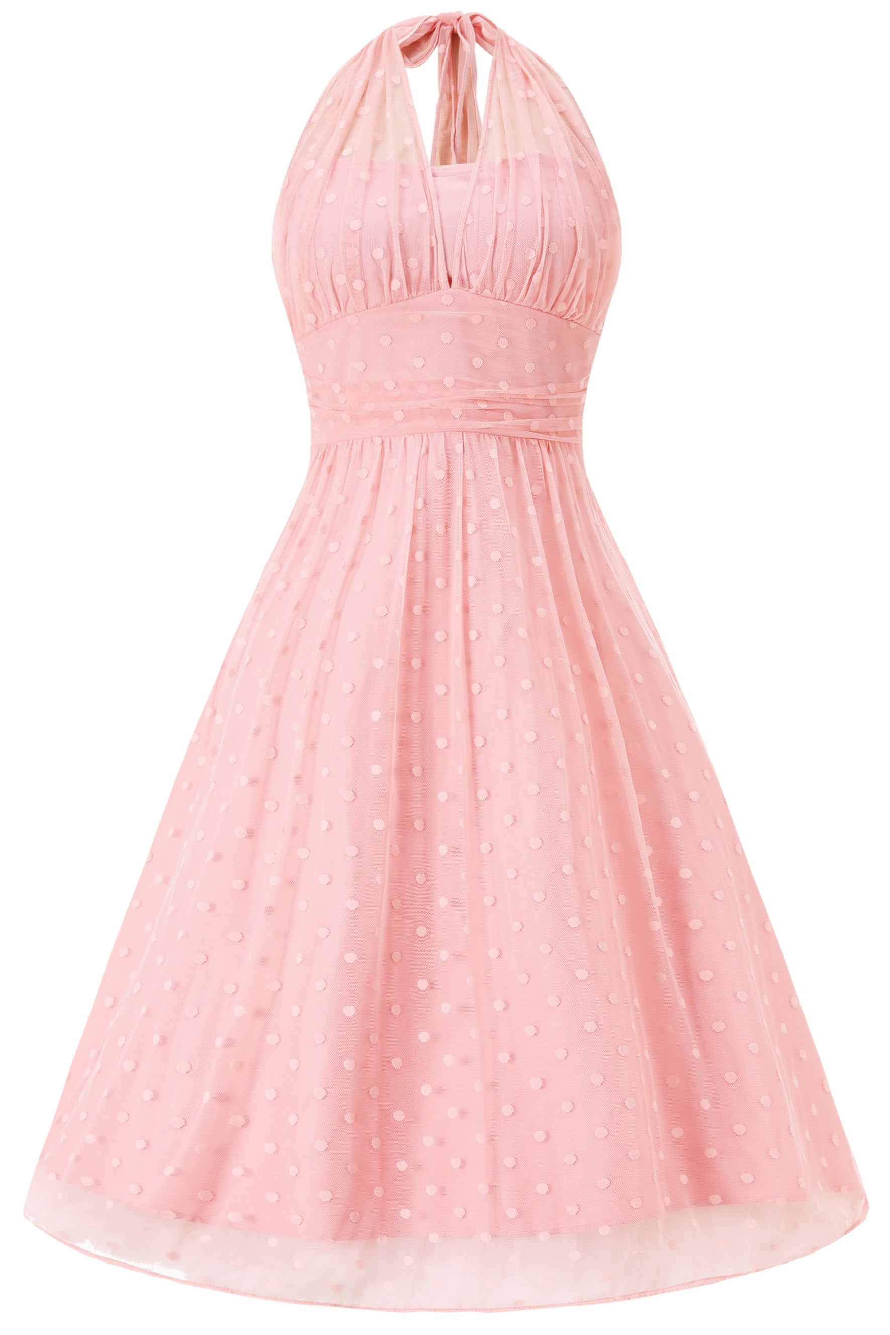 Pink Polka Dot Halter Dress | Vintage Style Pink Polka Dot Halter Dress | Vintage Style