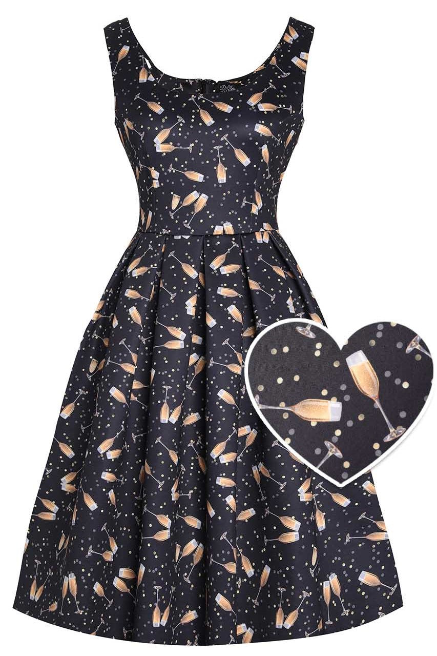Amanda Champagne Swing Dress