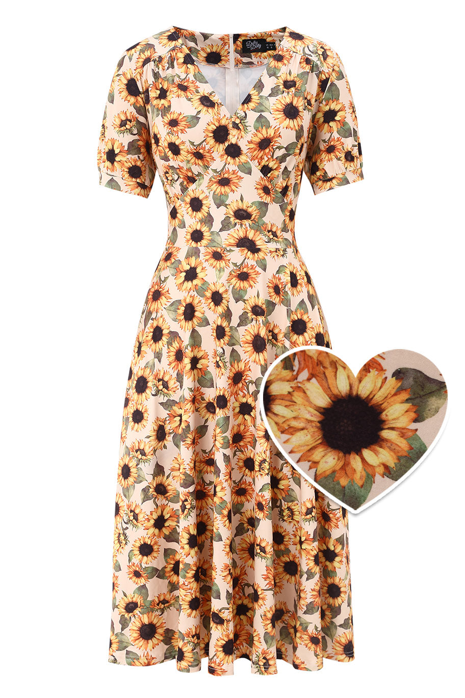 Casual Sunflower Midi Dress | Summer Staple