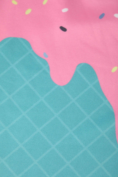 Close up view of Kids Melted Ice Cream Swing Dress