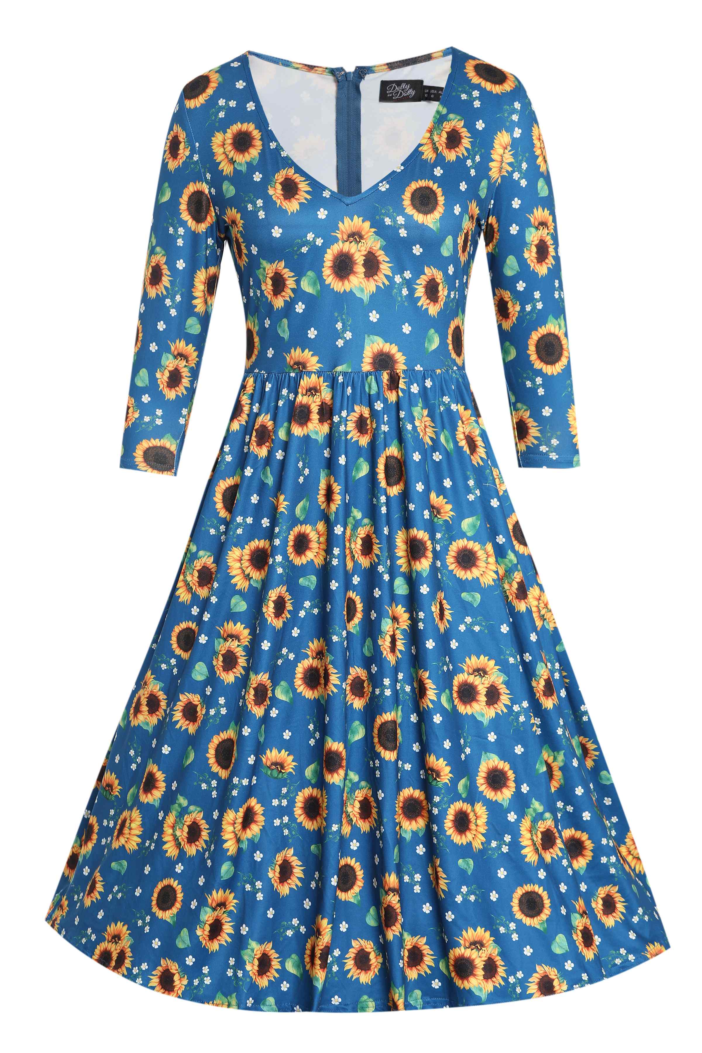 Blue Sunflower Dress