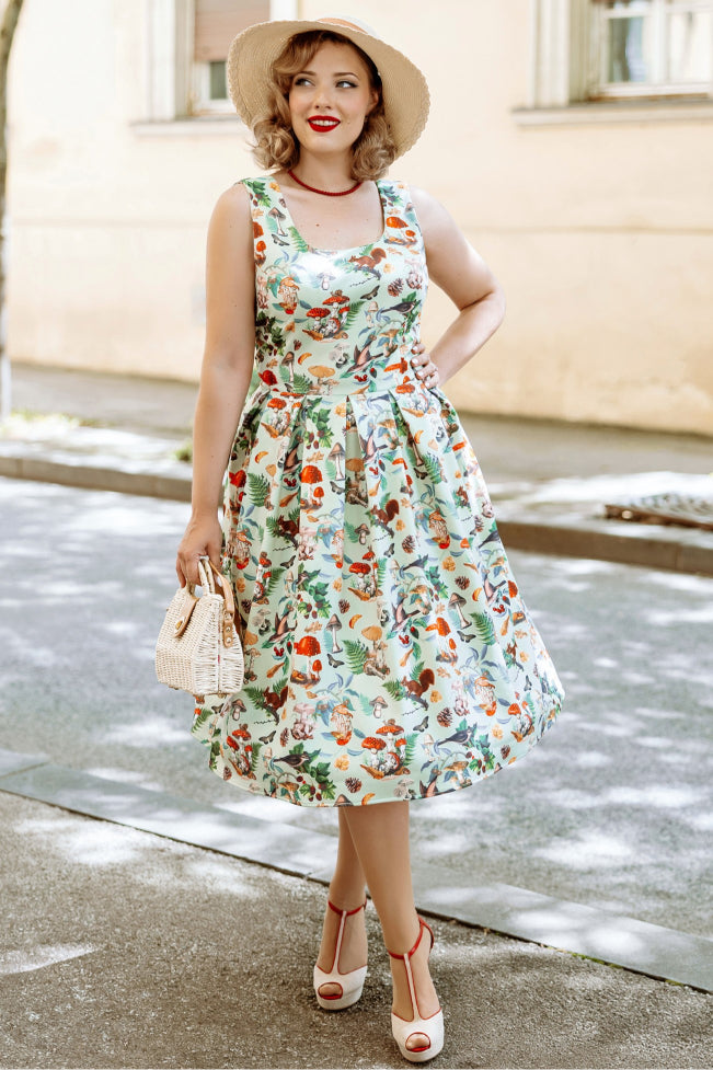 Woodland Vintage Dress in Cream