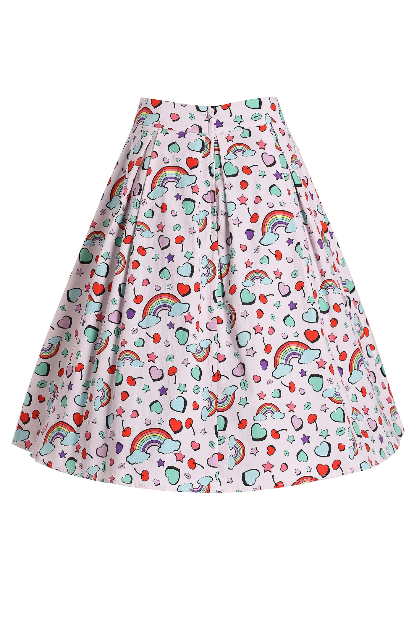 Heart & Rainbow Print Skirt