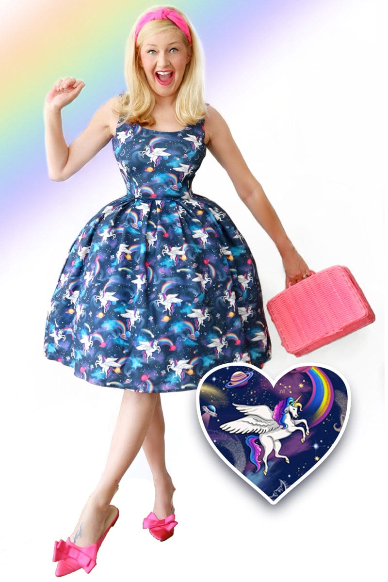 Rainbow swing dress clearance