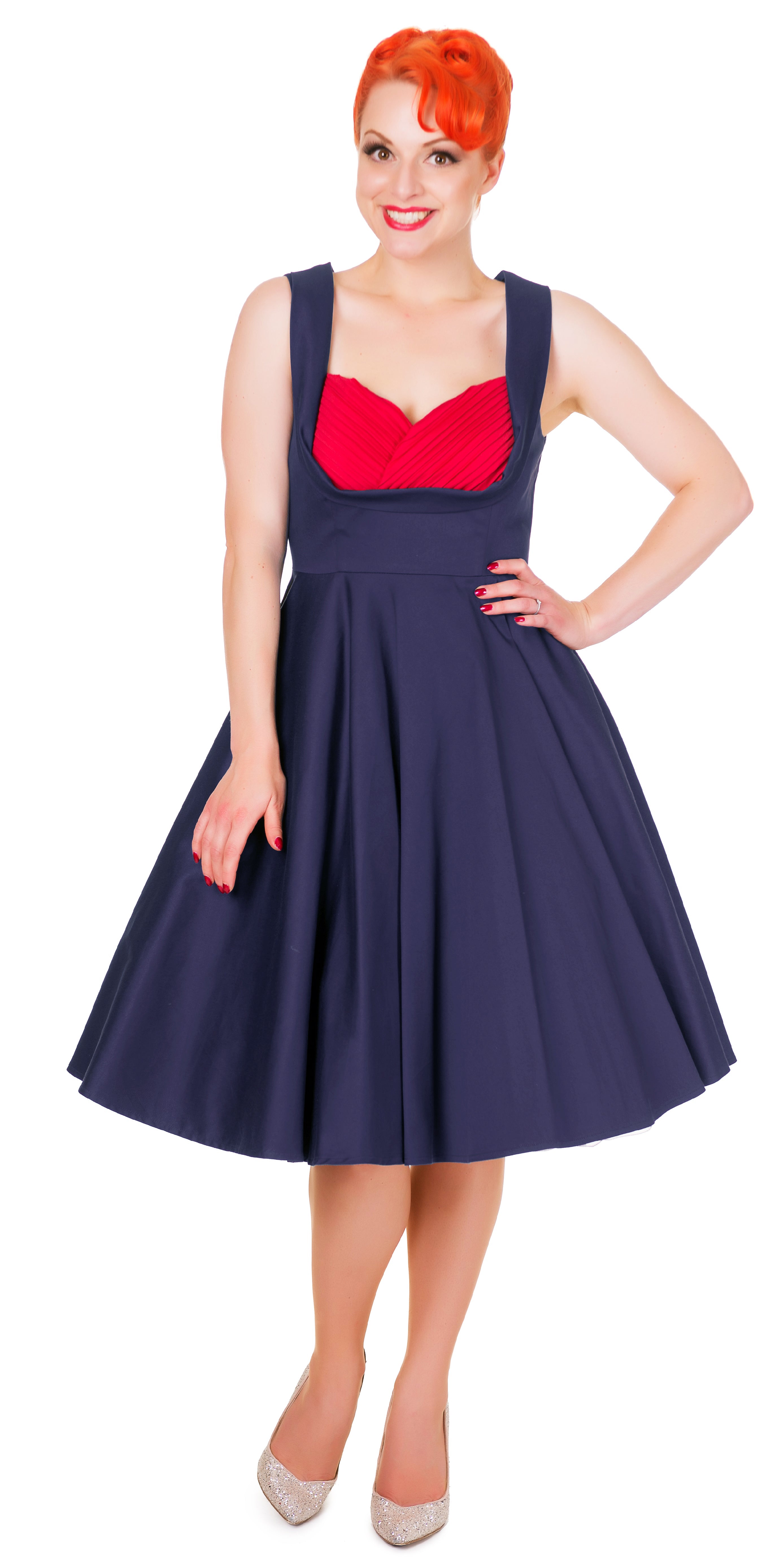 Grace Vintage Style Jive Dress In Purple Floral main image 1