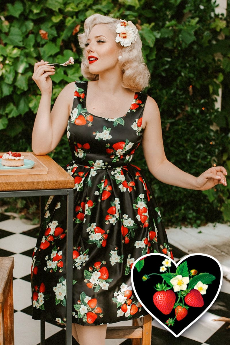 black strawberry dress Lirika Matoshi black strawberry dress for sale