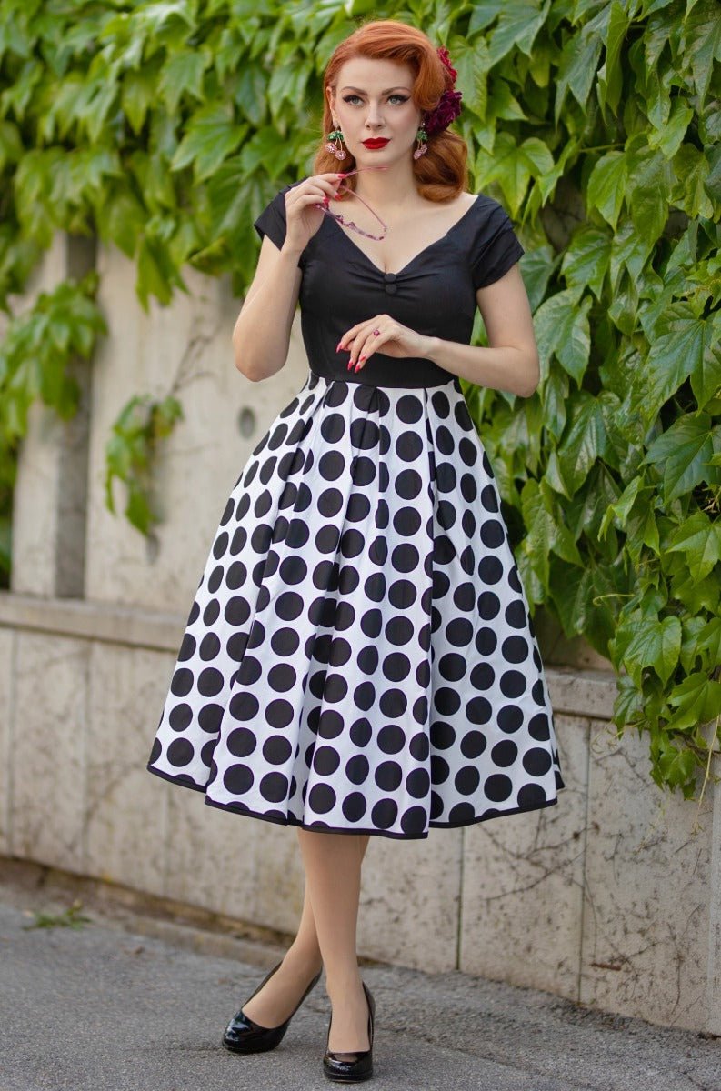 Monochrome polka dot dress outlet