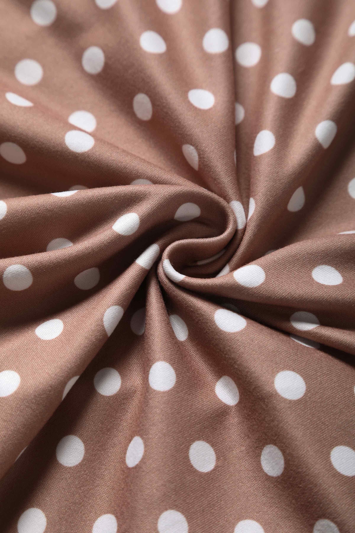 Julia 50s Style Brown & White Polka Dot Dress