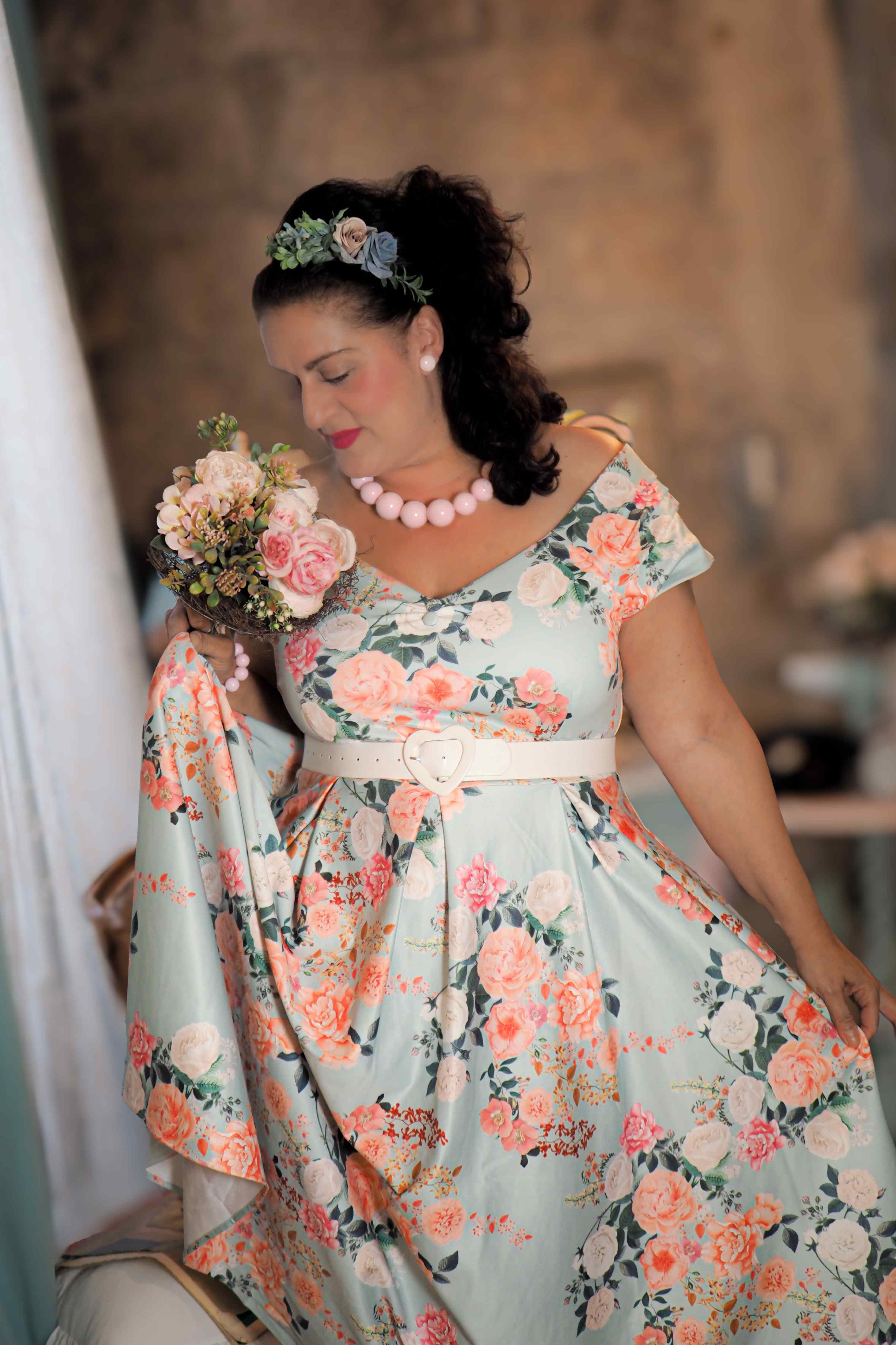 50s-style-floral-off-shoulder-