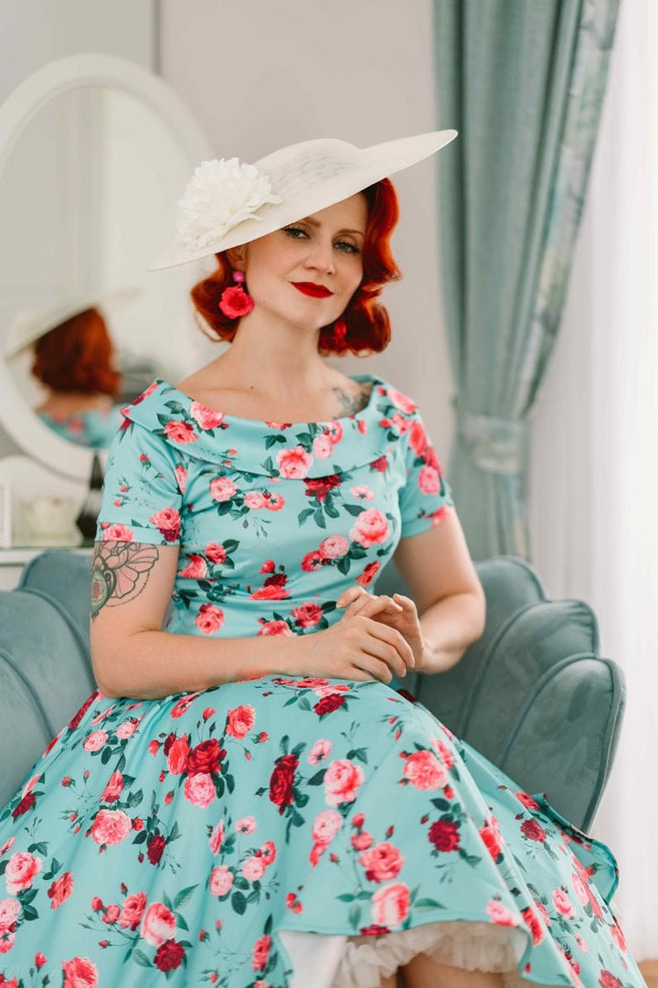 50s fashion women dress Amazon.com: Women's 1950s Vintage Audrey Hepburn Style Cocktail Swing Dresses Sweetheart Neck Wedding Cocktail A Line Midi Gown Blue : Clothing, Shoes & Jewelry