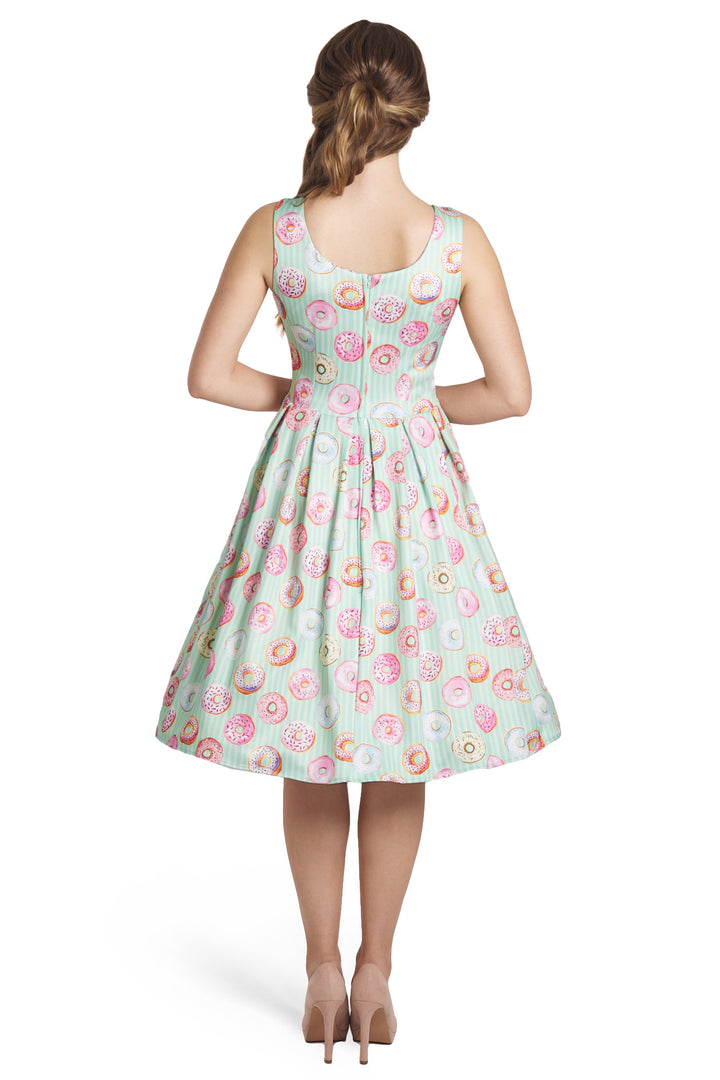 Amanda Donut Tea Dress In Mint Green
