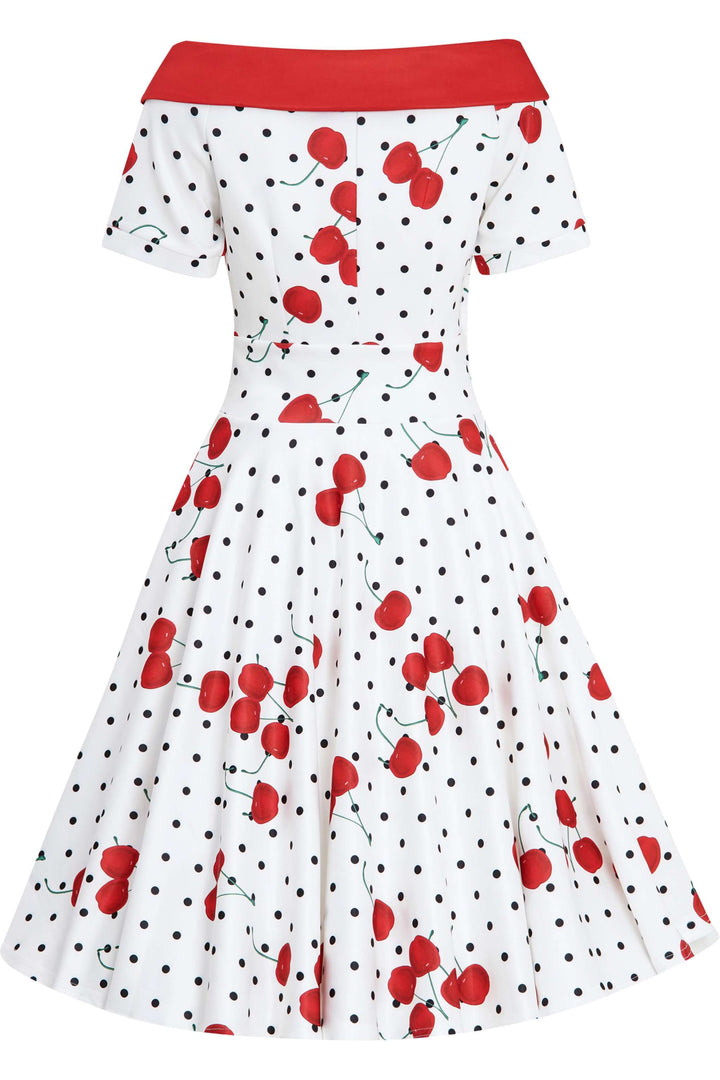 strapless open back dress Movie actress polka dot retro dress