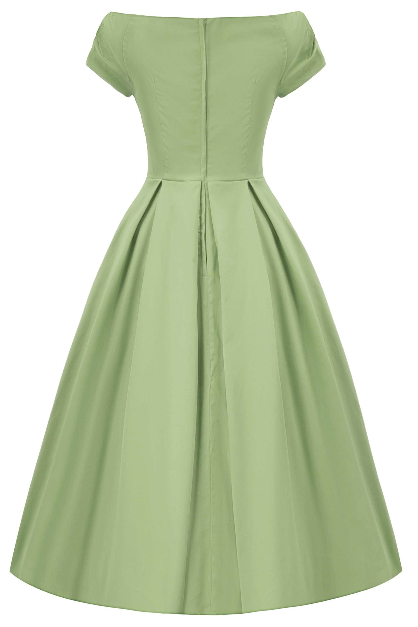 Pistachio Green Off Shoulder Dress