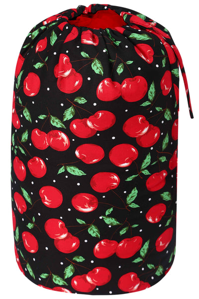 Black Red Cherry Petticoat Bag For 2 Petticoats