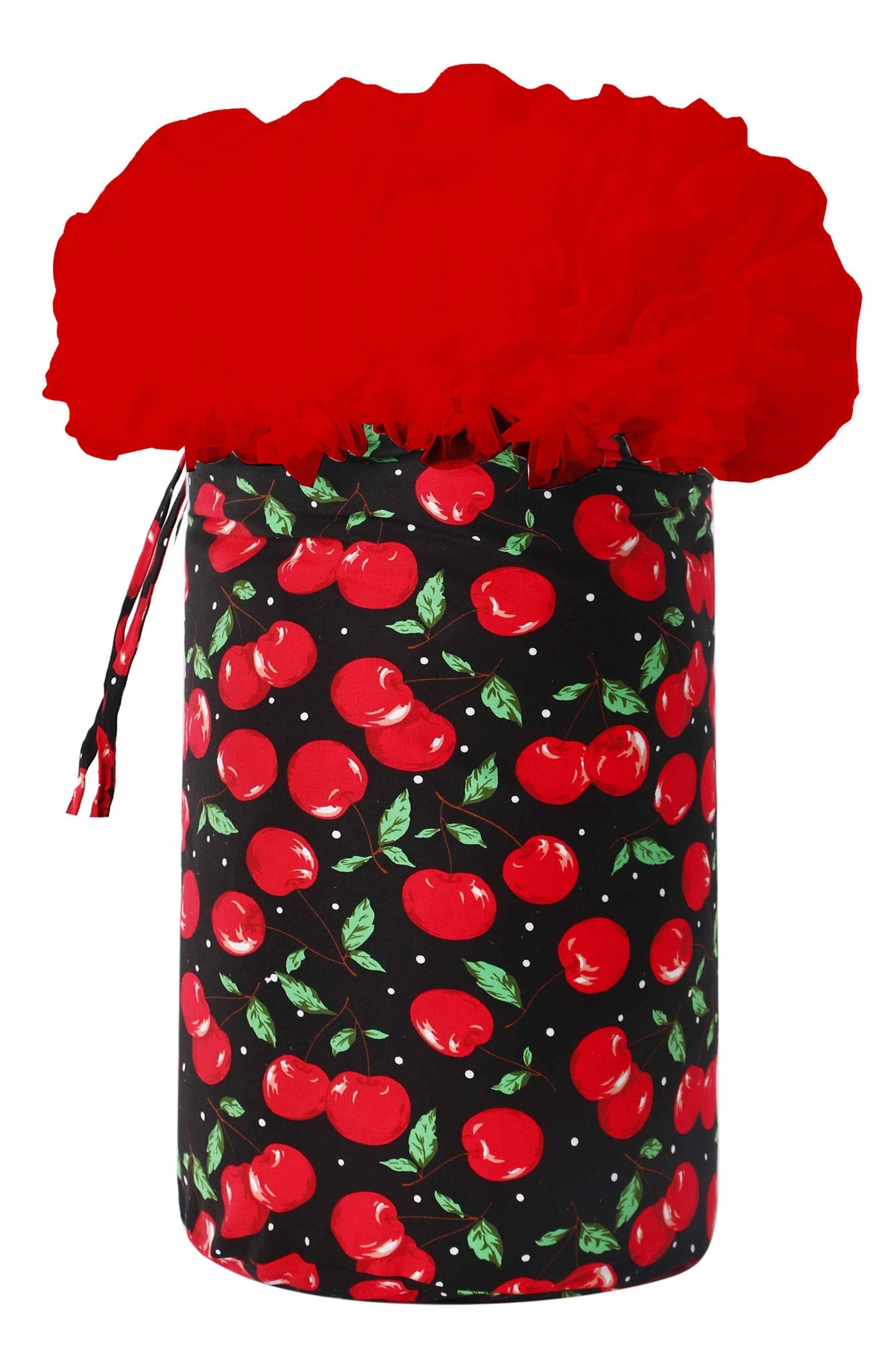 Black Red Cherry Petticoat Bag For 2 Petticoats