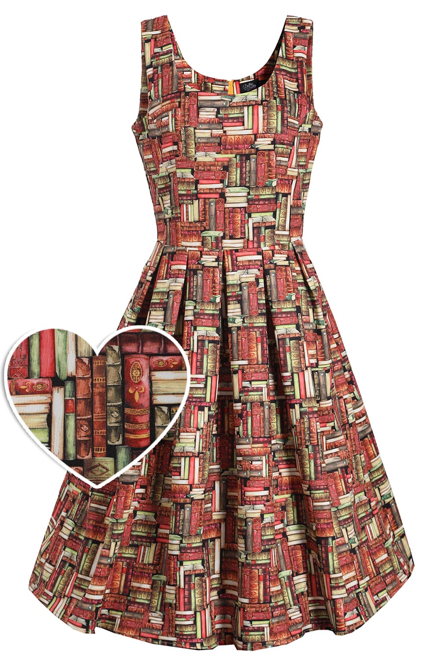 Book Print Tea Dress