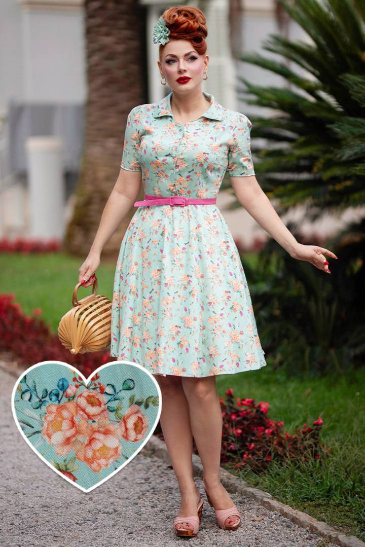 floral mint green dress Penelope Elegant Shirt Fairy Prom Dresses – SIZE - True to U.S. Size (Regular Width):8 Geometric Night Suits