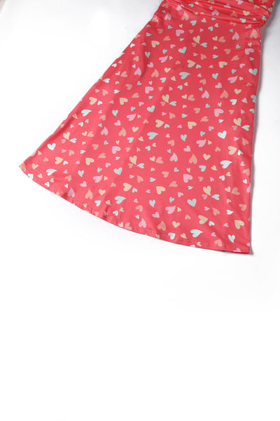 Coral Heart Casual Dress