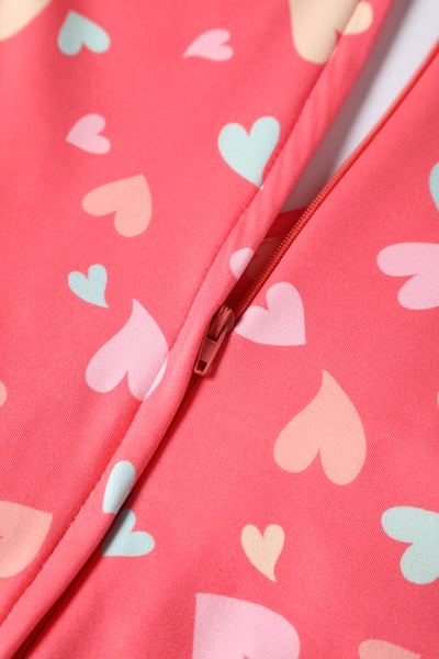 Coral Heart Casual Dress