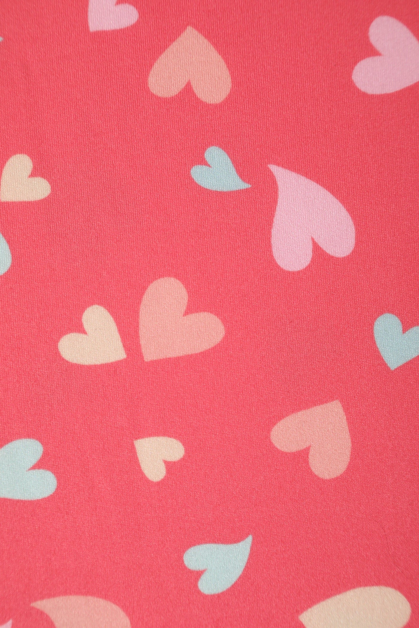 Close up view of Coral Heart Crossover Bust Tea Dress