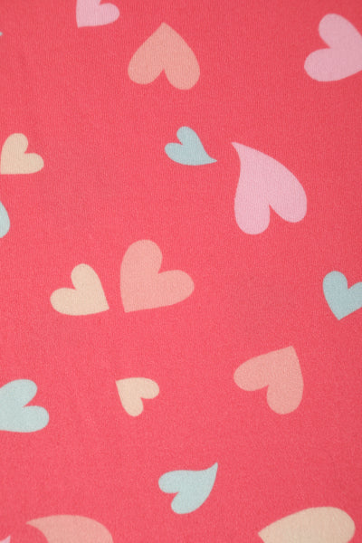 Coral Heart Casual Dress