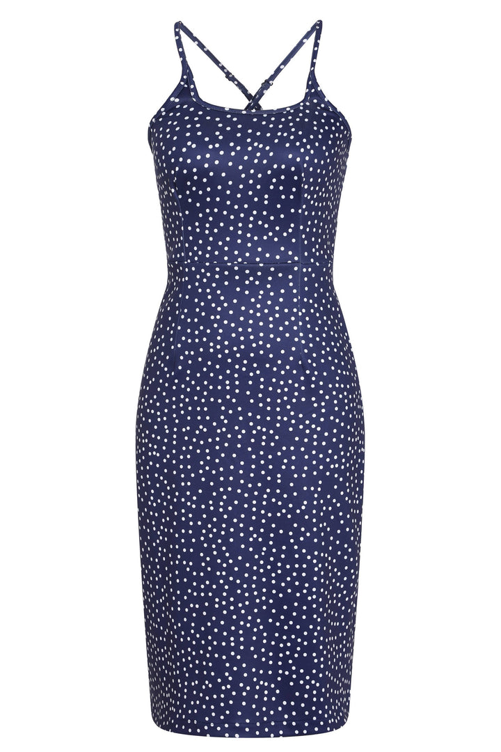 strappy polka dot midi dress product info and reviews Norma Polka Dot Strappy Dress