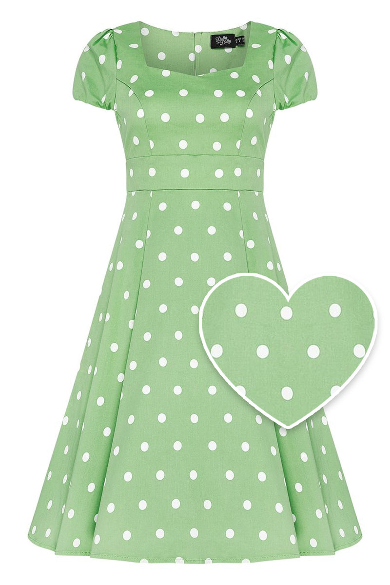 Vintage Mint Green Polka Dot Dress Vintage Mint Green Polka Dot Dress