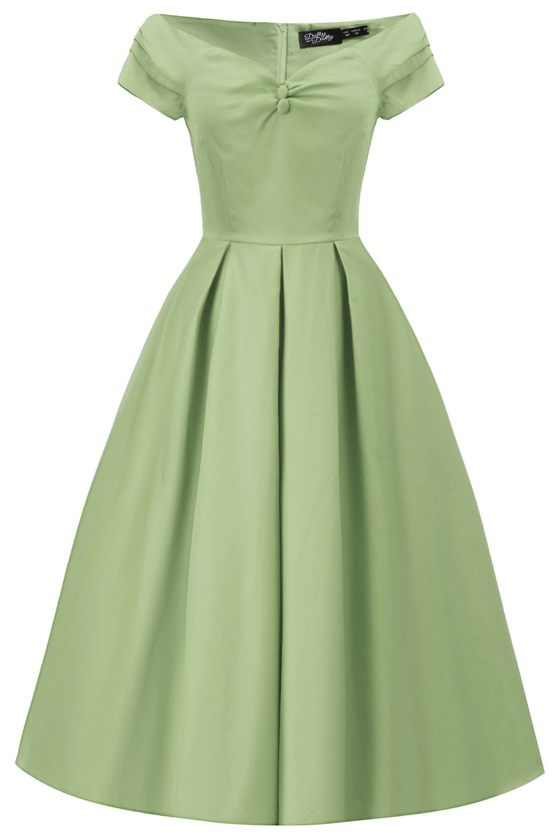 pistachio bridesmaid dresses Pistachio Green Off Shoulder Dress