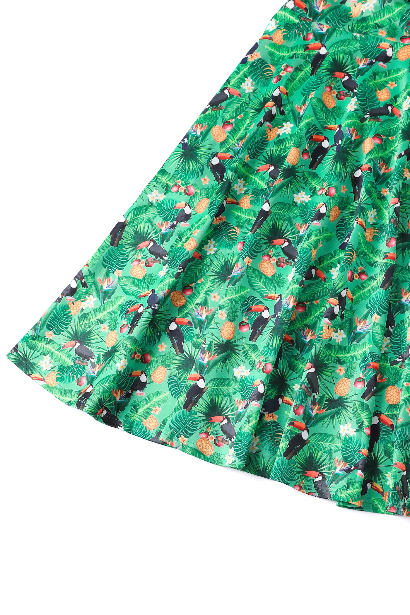 Green Tropical Toucan Dress