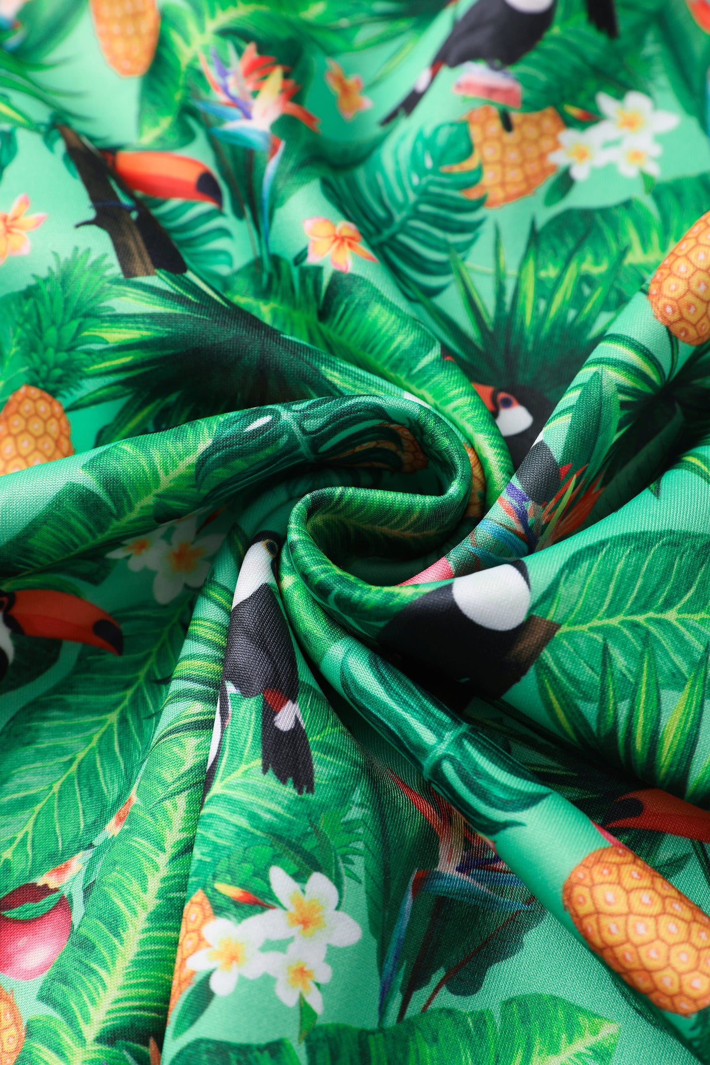 Green Tropical Toucan Dress