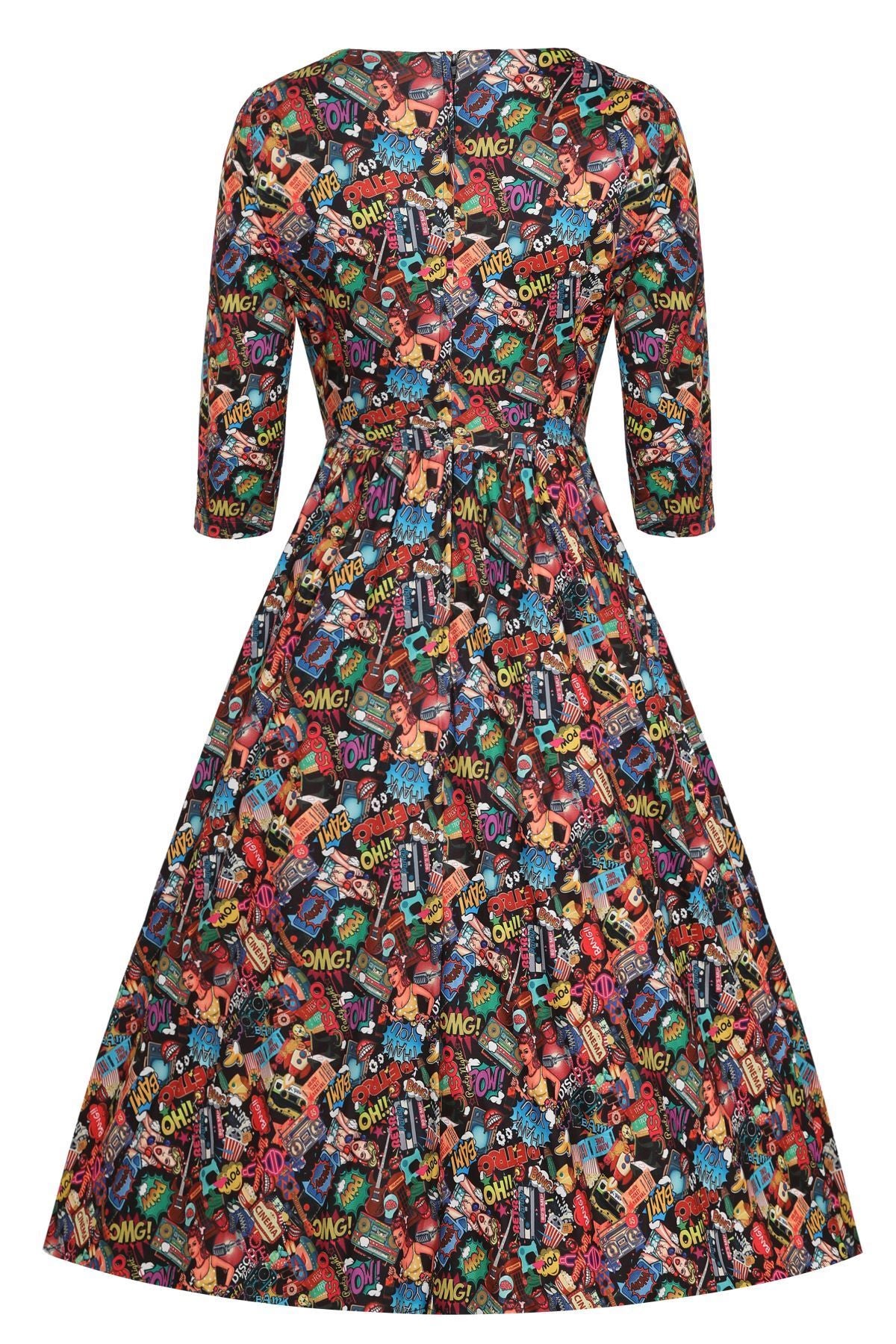 Long Sleeved Pop Art Dress