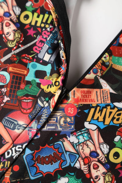 Long Sleeved Pop Art Dress