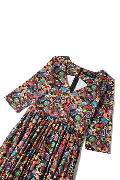 Long Sleeved Pop Art Dress