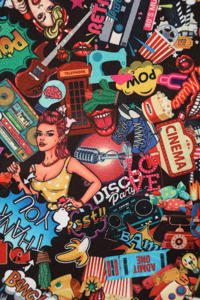 Long Sleeved Pop Art Dress