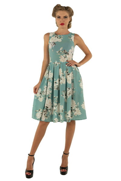 Mint Floral Swing Dress