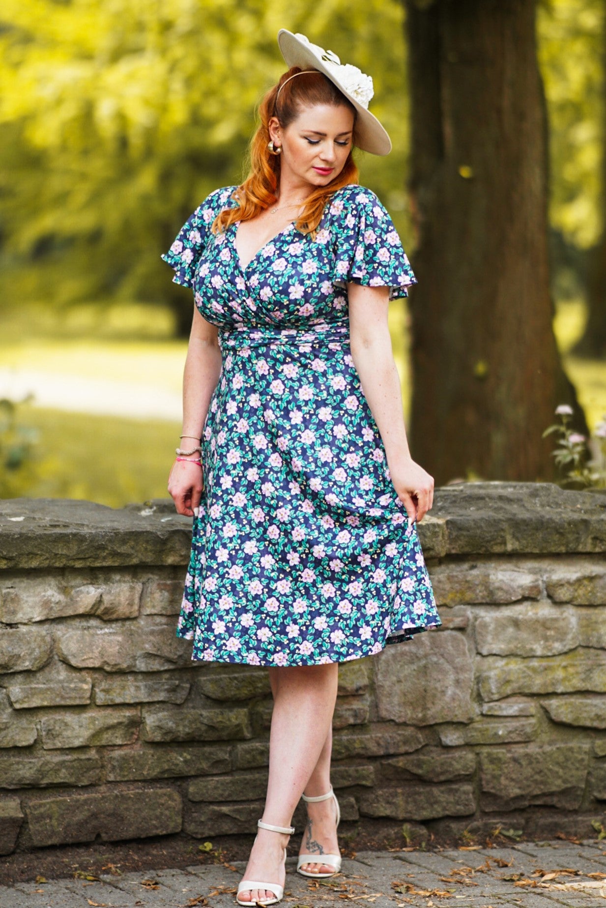 princess polly baby blue dress KANDS London - Eva Midi Velvet Ruched Christmas Party Dress In Blue main image 1