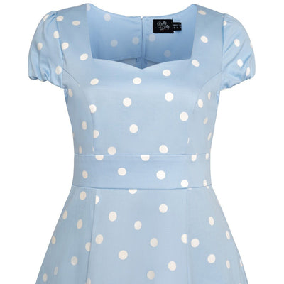 Polka Dot Dress In Baby Blue
