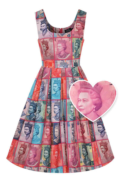 Amanda Queen Elizabeth II Flared Dress