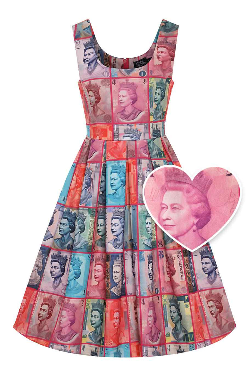 Amanda Queen Elizabeth II Flared Dress