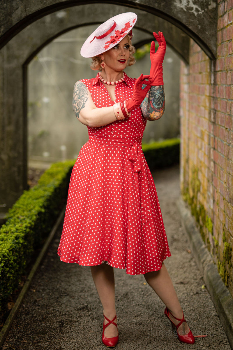 Red Polka Dot Shirt Dress