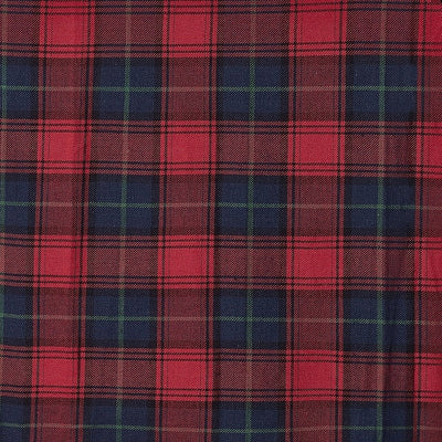 red and blue check fabric