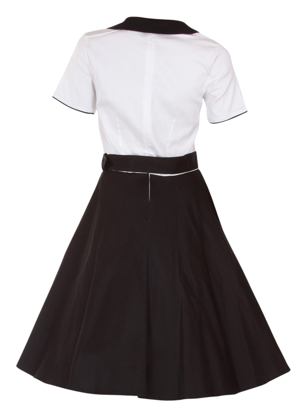 Retro 50's Style Swing Dress in Black-White