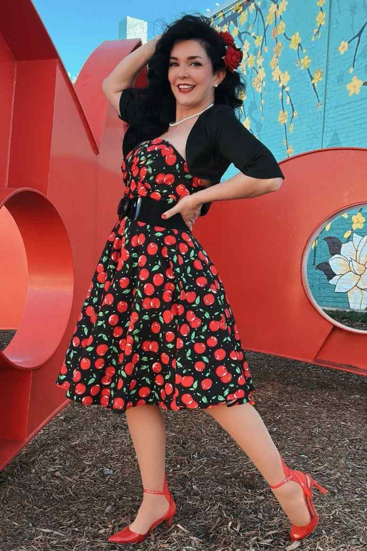 Melissa Women's Strapless Cherry 50's Dress by Dolly and Dotty