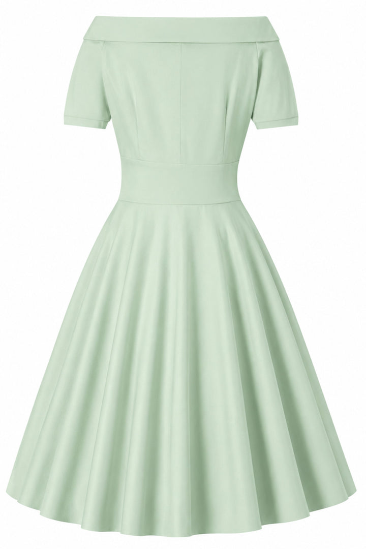 light green vintage dress Light Green Vintage Circle Dress