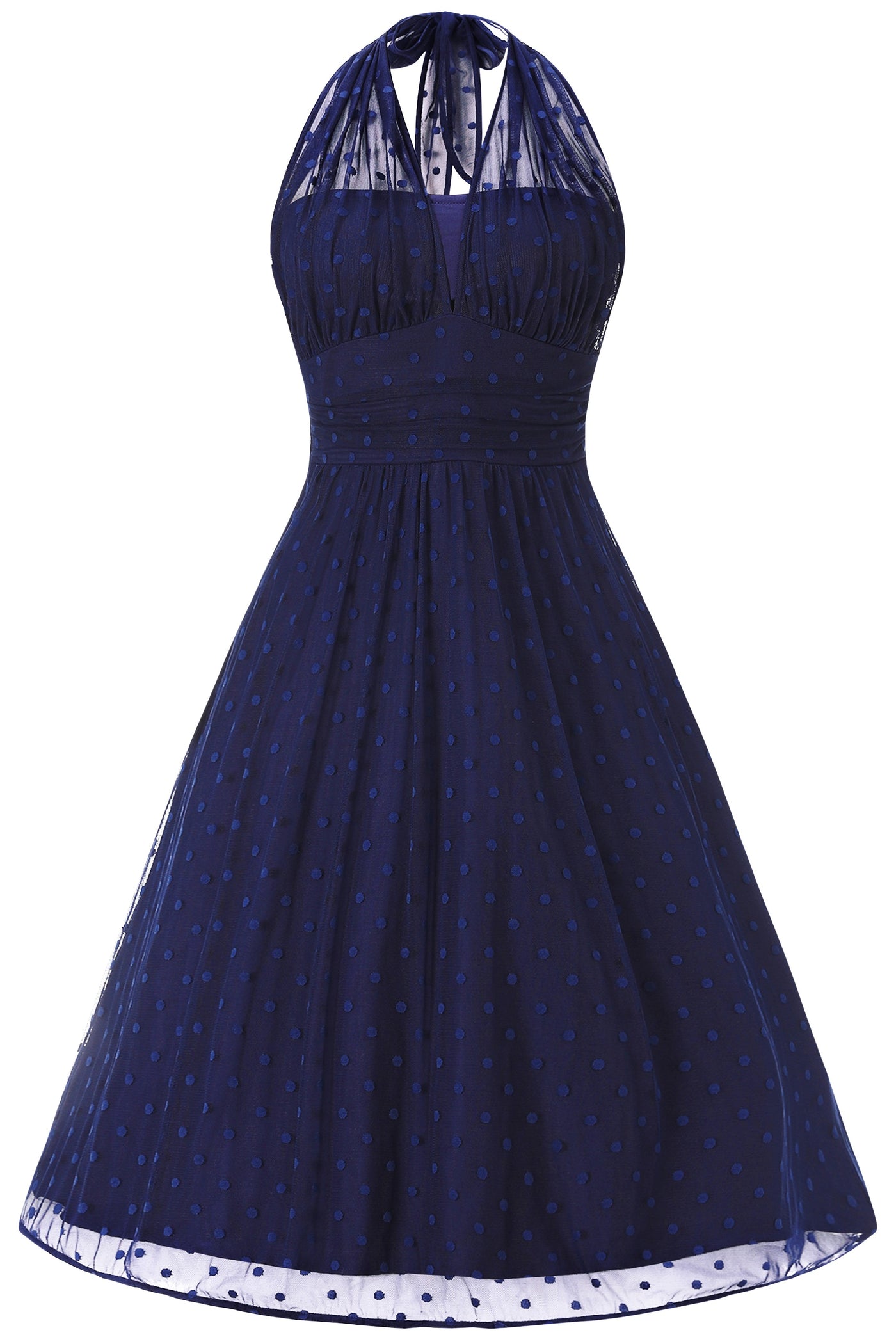 navy polka dot bridesmaid dresses Halter Dress Aerosoles Women's Shoes Navy Exclusive Designer Gown Fit and Flare Color:Mustard