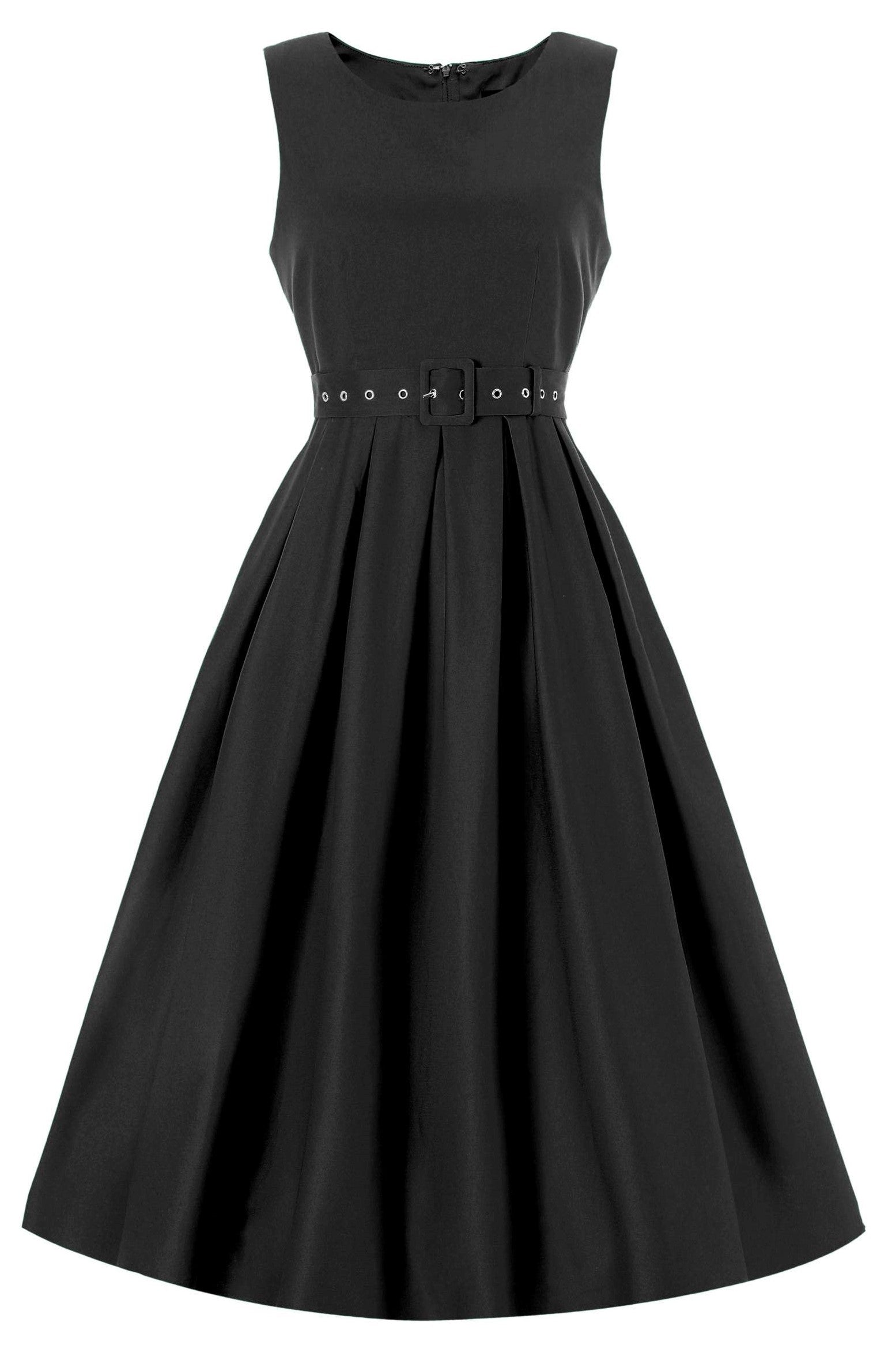 Helen Black Cotton Midi Dress