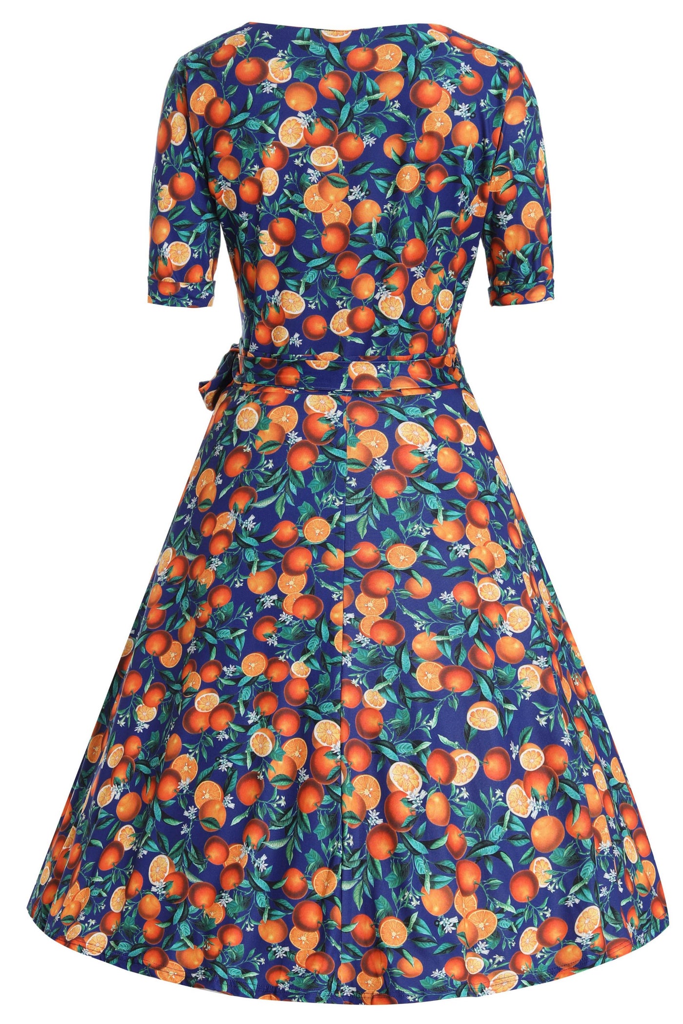 navy and orange dress Matilda Branch Wrap Color:light grey Suitable for plus Belle Poque Women's Medium Cocktail & P Dresses