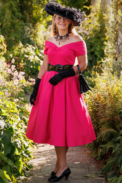 hot pink dress uk Lily Off Shoulder beauty pageant dresses