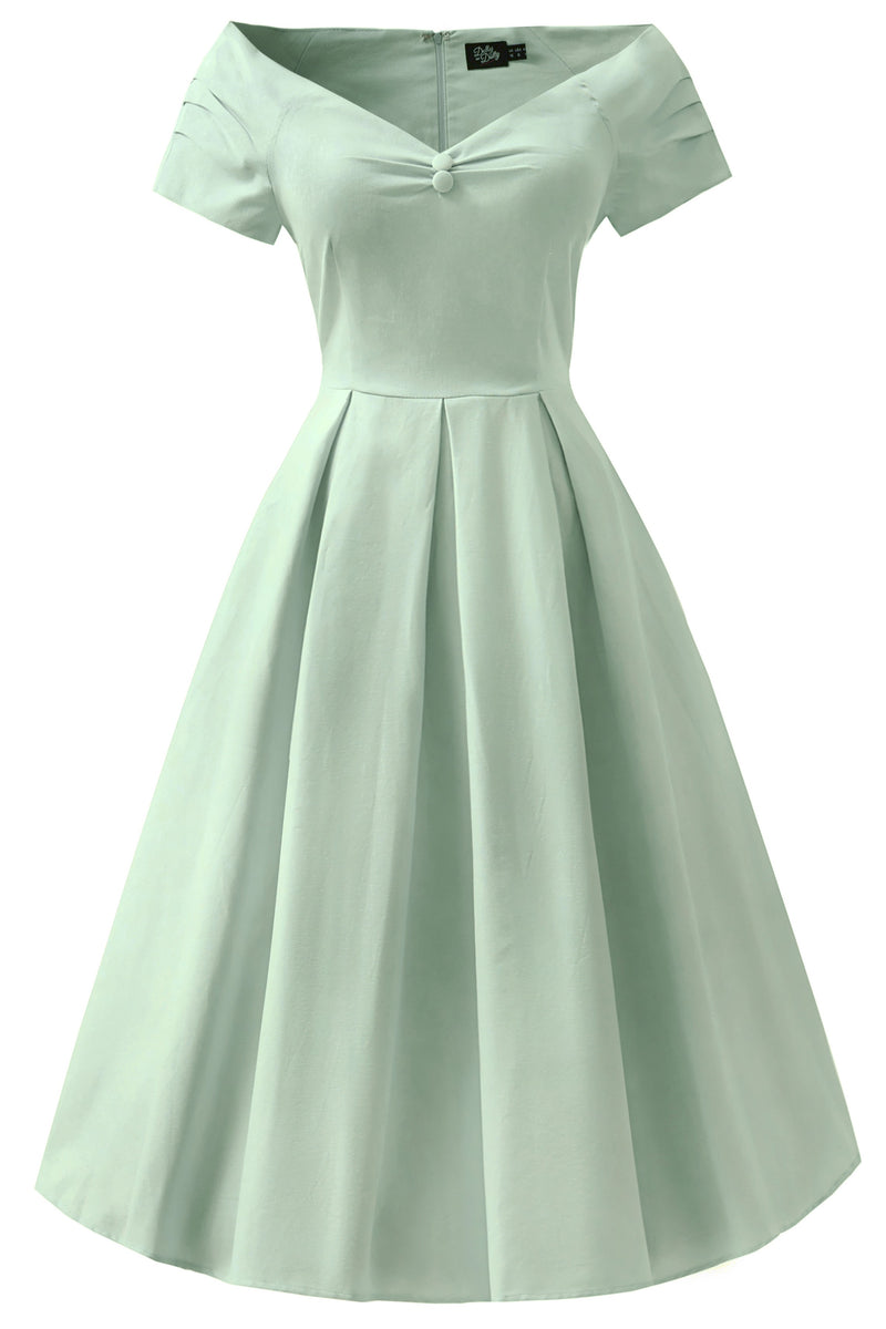 Light Green Off Shoulder Dress